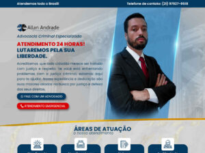 Allan Andrade Advogados - Marcio Willians Web Designer - Criação de Sites, Landing Page, Redes Sociais e Serviços Freelancer.